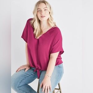 NWOT Lucky Brand Tie Top